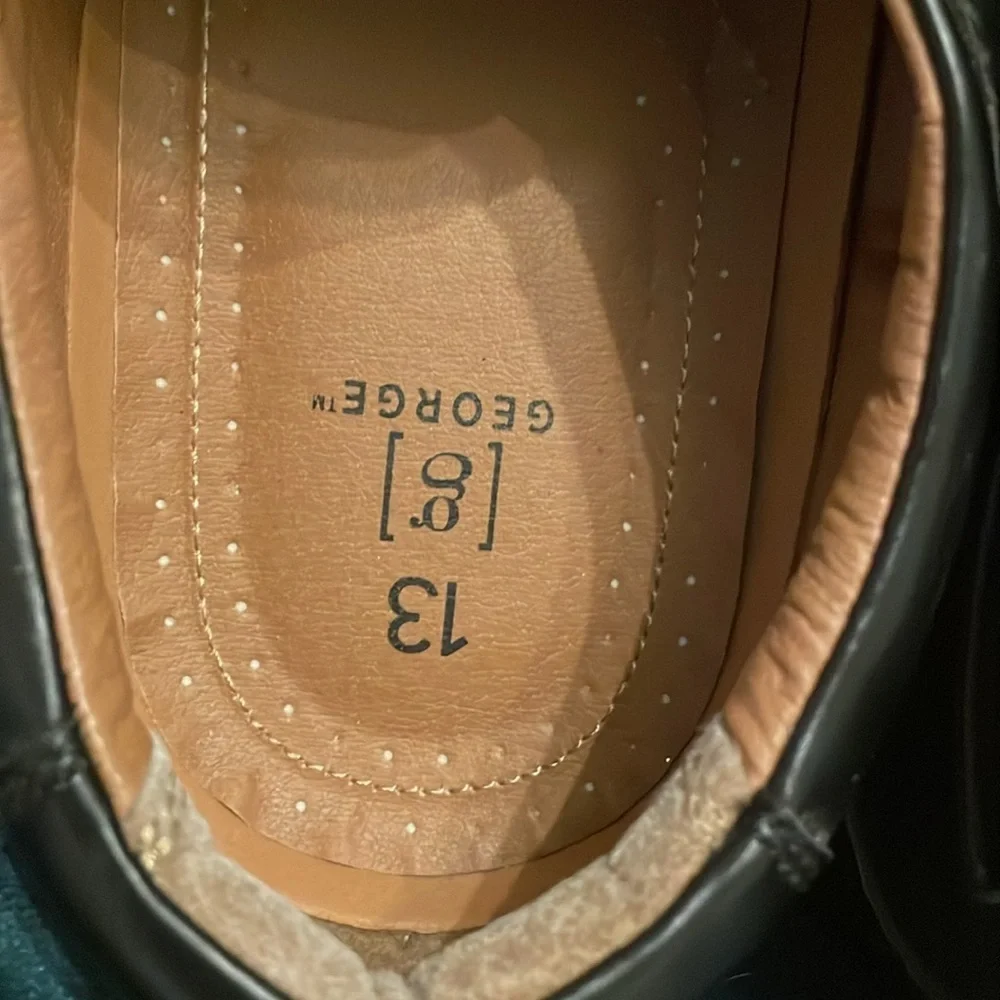 Men's Black Leather Slip-On Shoes